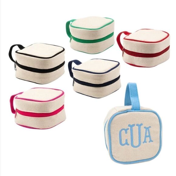 NWT Mainstreet Collection Canvas Square Jewelry Travel Storage Organizer Case - Picture 12 of 13